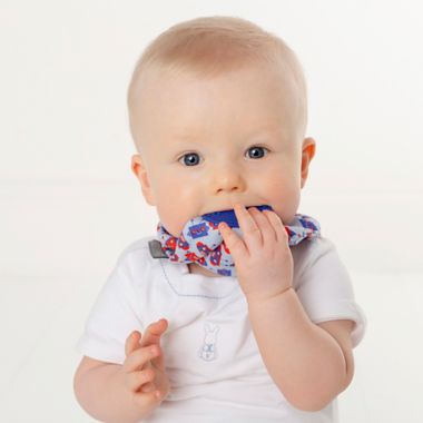 Cheeky Chompers&reg; Neckerchew&reg; Robot Teething Bandana Bib in Red/Blue. View a larger version of this product image.