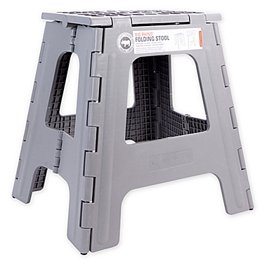 Rhino II Tall Folding Step Stool in Grey. View a larger version of this product image.