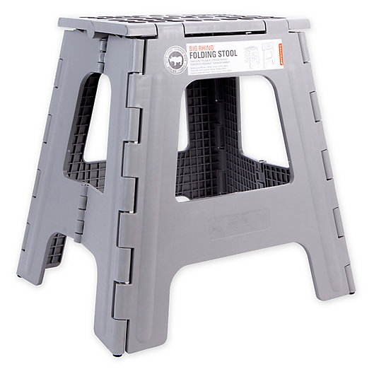 Alternate image 1 for Rhino II Tall Folding Step Stool in Grey