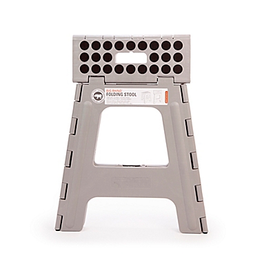 Rhino II Tall Folding Step Stool in Grey. View a larger version of this product image.