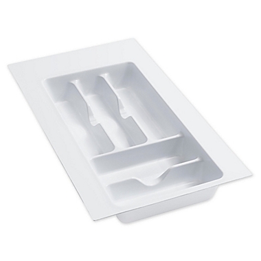 Rev-A-Shelf&reg; 21.25-Inch x 11.5-Inch Trimmable Flatware Organizer in White. View a larger version of this product image.