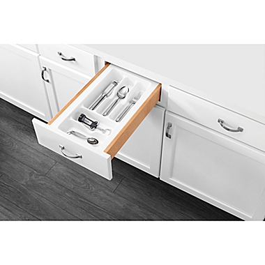 Rev-A-Shelf&reg; 21.25-Inch x 11.5-Inch Trimmable Flatware Organizer in White. View a larger version of this product image.