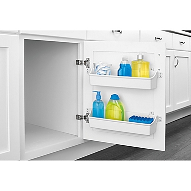 Rev-A-Shelf&reg; 13.75-Inch Door Storage Trays in White (Set of 2). View a larger version of this product image.