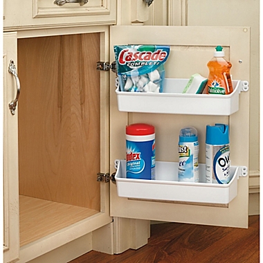 Rev-A-Shelf&reg; 13.75-Inch Door Storage Trays in White (Set of 2). View a larger version of this product image.