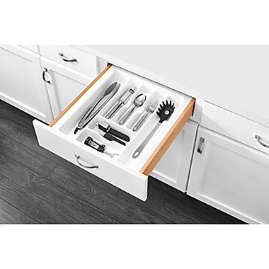 Rev-A-Shelf&reg; Large Drawer Flatware  Organizer Insert in Glossy White. View a larger version of this product image.