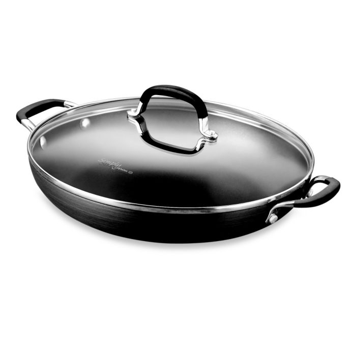 Simply Calphalon® Nonstick 12Inch Everyday Pan with Cover Bed Bath