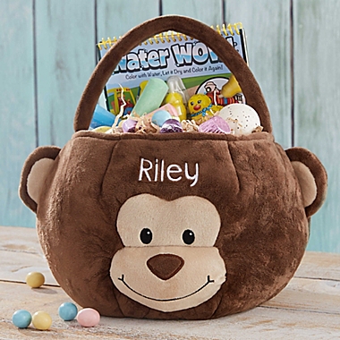 Monkey Embroidered Easter Treat Bag. View a larger version of this product image.