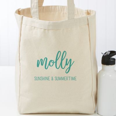 small canvas beach bags