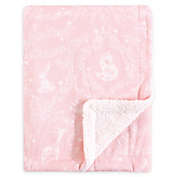 Yoga Sprout Lace Garden Minky Blanket with Sherpa Backing in Pink
