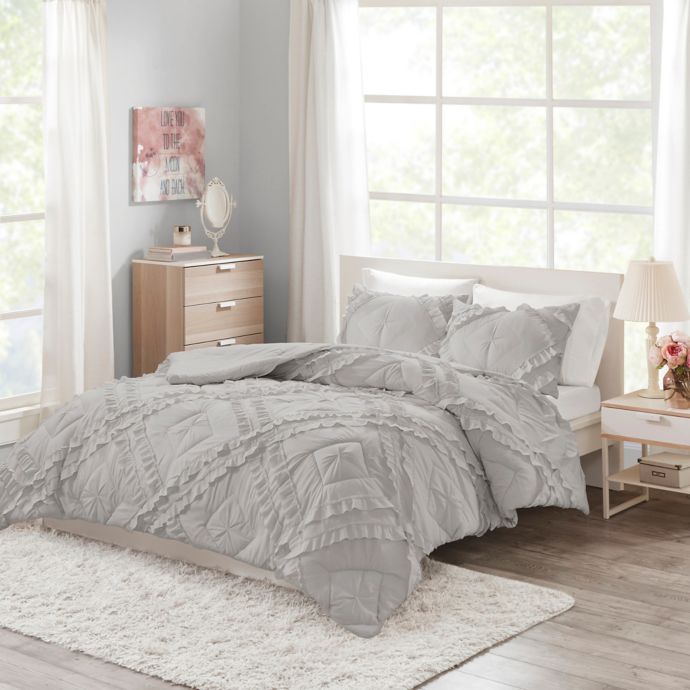 Intelligent Design Kacie Ruffled Coverlet Set Bed Bath Beyond