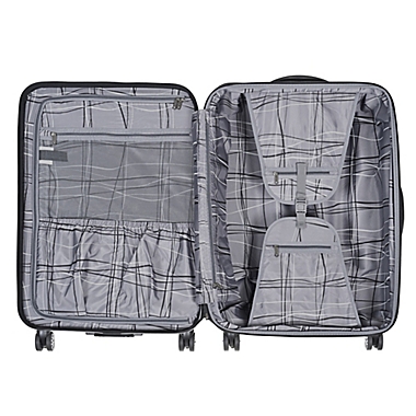 Kenneth Cole Reaction&reg; Renegade 28-Inch Hardside Spinner Checked Luggage in Silver. View a larger version of this product image.