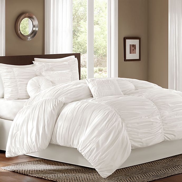 Sidney 6 7 Piece Comforter Set In White, Bed Bath Beyond Bedding King