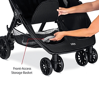 Britax&reg; B-Lively Double Stroller in Raven. View a larger version of this product image.