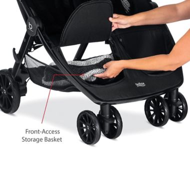 Britax&reg; B-Lively Double Stroller in Raven. View a larger version of this product image.