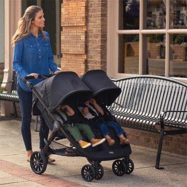 Britax&reg; B-Lively Double Stroller in Raven. View a larger version of this product image.