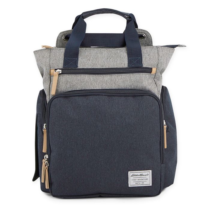 Eddie Bauer® Explorer Hybrid Diaper Backpack in Navy/Grey | Bed Bath ...