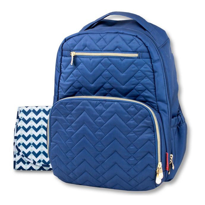 Fisher-Price® Signature Quilted Backpack Diaper Bag in Navy | buybuy BABY