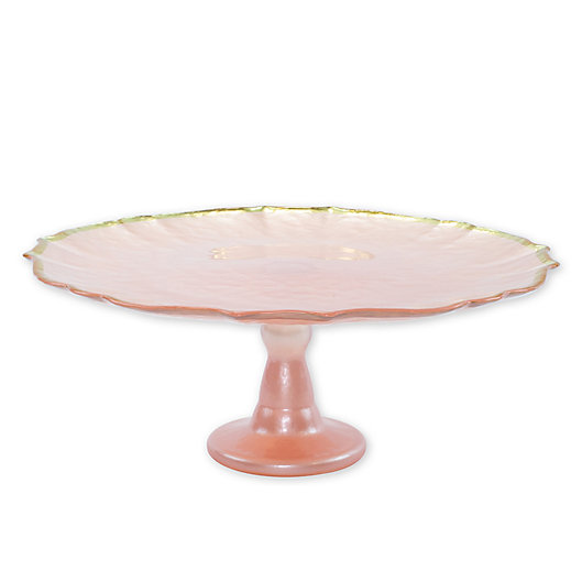 Alternate image 1 for viva by VIETRI Baroque Glass Footed Cake Stand