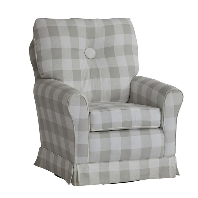 The 1st Chair Tate Swivel Glider Chair In Picnic Grey