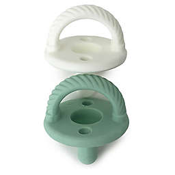 Itzy Ritzy® 0-24M 2-Pack Sweetie Soother Cable Pacifiers in Green/White