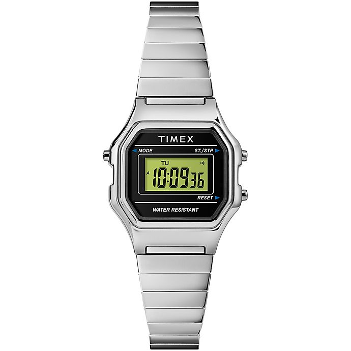 Timex® Classic Women's 27mm TW2T48200 Digital Watch in Silver | Bed Bath & Beyond