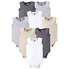 Alternate image 0 for Hudson Baby&reg; 8-Pack Sleeveless Bodysuits in Grey
