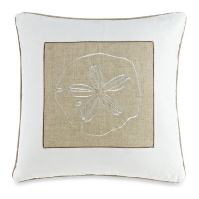 seashell pillow solid square throw
