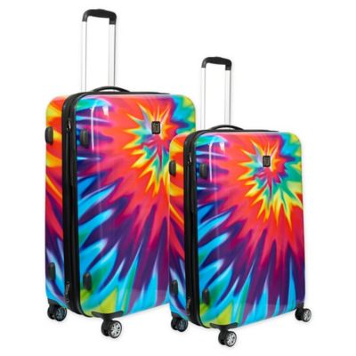 tie dye carry on luggage