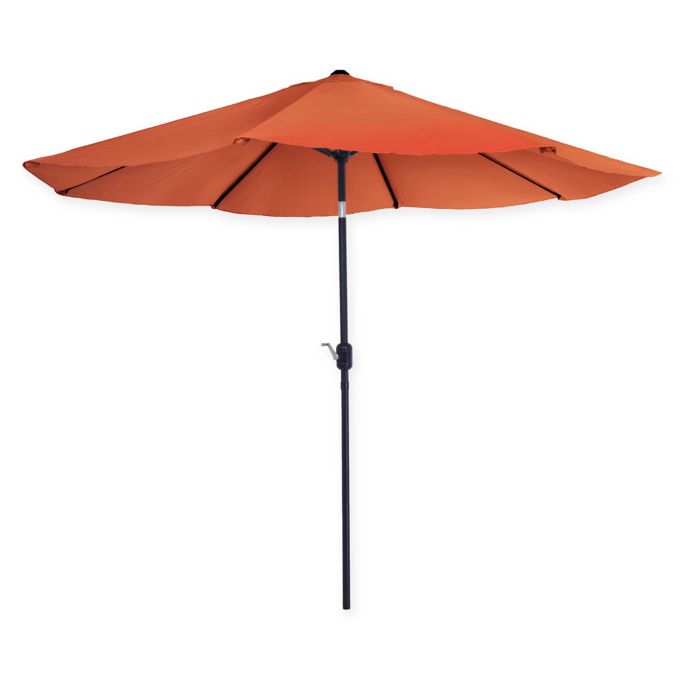 Pure Garden 10 Foot Patio Market Umbrella With Auto Tilt And Crank Bed Bath Beyond