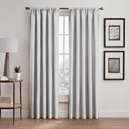Stellar 84-Inch Rod Pocket/Back Tab Room-Darkening Window Curtain Panel in White (Single)