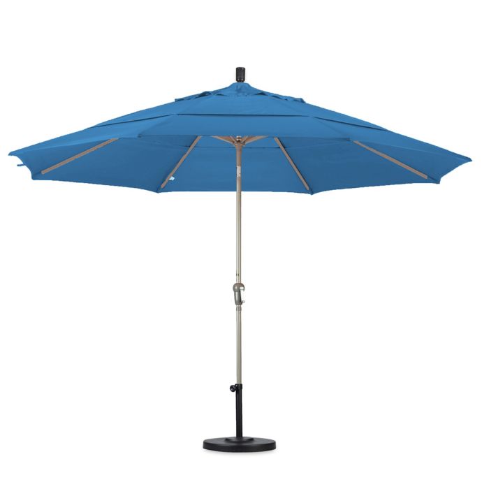 California Umbrella 11 Foot Auto Tilt Champagne Pole Market Umbrella Bed Bath Beyond