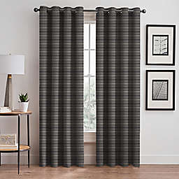 Emerson Stripe Grommet 95-Inch Window Curtain Panel in Haze (Single)