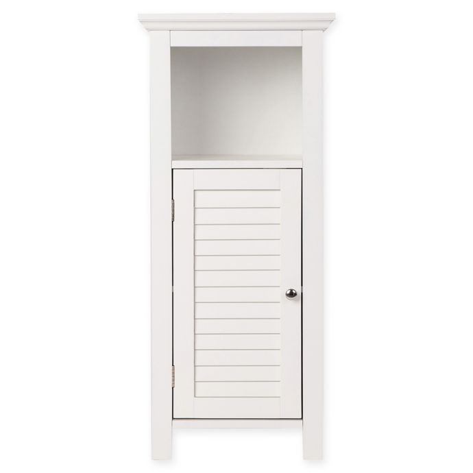 Wooden Floor Cabinet With Shutter Door In White Bed Bath Beyond