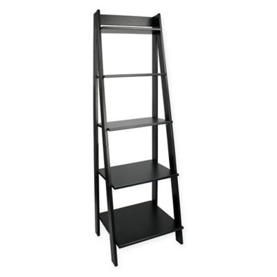 Adeptus Etager 5-Tier Ladder Shelf Unit in Black