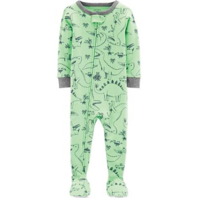 carter's® Dinosaur Footed Pajamas in Green | Bed Bath & Beyond