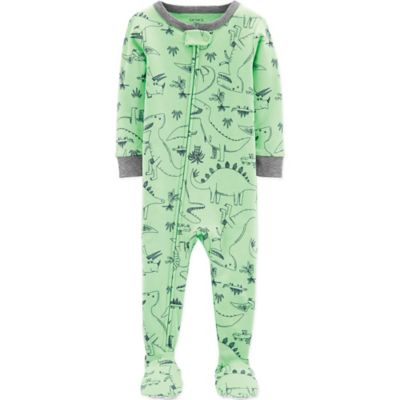 carter's dinosaur footed pajamas