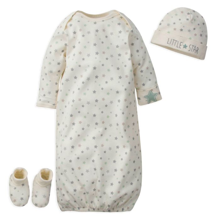white preemie gown