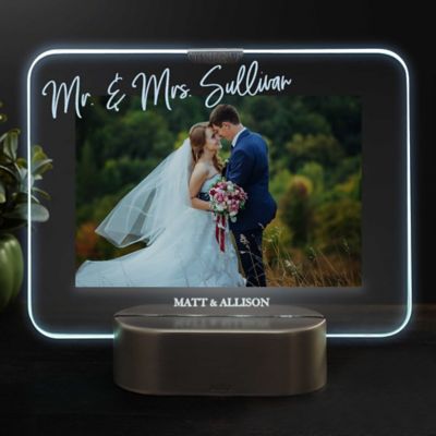 Wedding Memories Personalized Light Up LED Glass Frame
