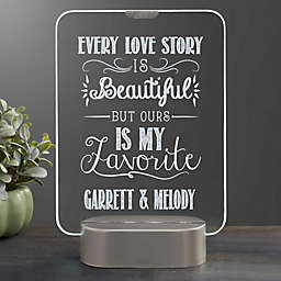 Love Quotes Personalized Light Up LED Glass