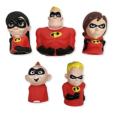 Disney&reg; Incredibles 5-Pack Bath Finger Puppets. View a larger version of this product image.