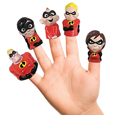 Disney&reg; Incredibles 5-Pack Bath Finger Puppets. View a larger version of this product image.