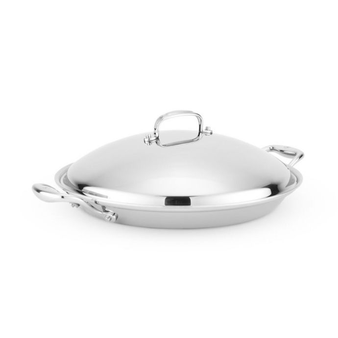 Heritage Steel 13.5Inch Stainless Steel Covered Paella Pan Bed Bath