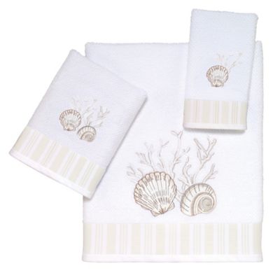 White 21864382873 Avanti Linens Destin Hand Towel