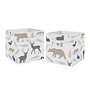 Sweet Jojo Designs&reg; Woodland Animal Multicolor Fabric Storage Bins (Set of 2)