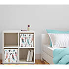 Alternate image 1 for Sweet Jojo Designs&reg; Feather Fabric Storage Bins in Turquoise/Coral (Set of 2)