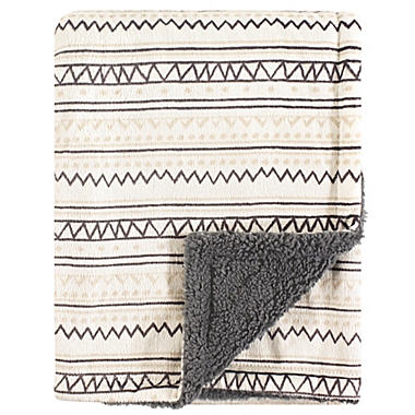 Hudson Baby&reg; Aztec-Inspired Minky Blanket with Sherpa Backing. View a larger version of this product image.