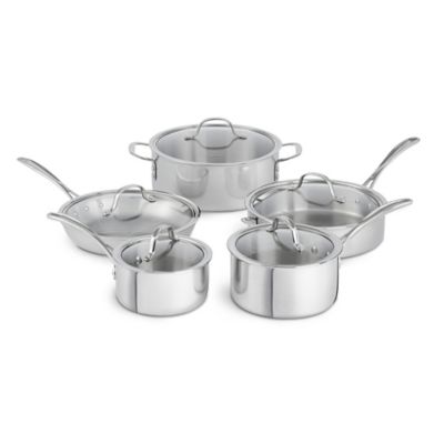 Calphalon&reg; Tri-Ply Stainless Steel 10-Piece Cookware Set