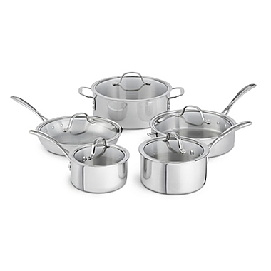 Calphalon&reg; Tri-Ply Stainless Steel 10-Piece Cookware Set. View a larger version of this product image.