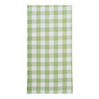 Alternate image 1 for Design Imports Heavyweight Fringed Check 72-Inch Table Runner in Bright Green