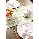 Alternate image 6 for Design Imports Heavyweight Fringed Check 72-Inch Table Runner in Bright Green